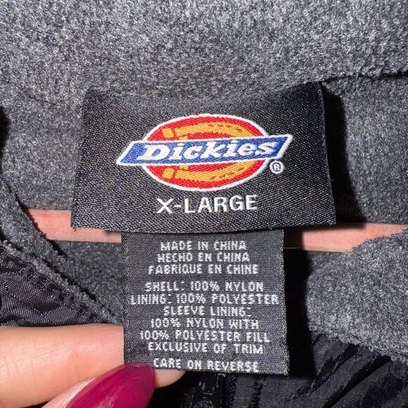 Dickies Black Hooded Windbreaker Jacket XL Fleece Lined Workwear Outdoor Winter - Picture 5 of 9